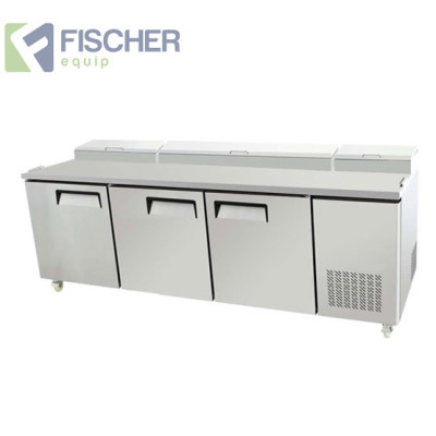 Fischer Three Door Pizza Prep Fridge - PPF03-SS